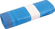 Saco rolo 12 Sacos Lixo Azul C/ Fecho Fcil : 52x60cm -30L  